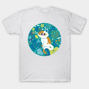 Floral Cat T-Shirt